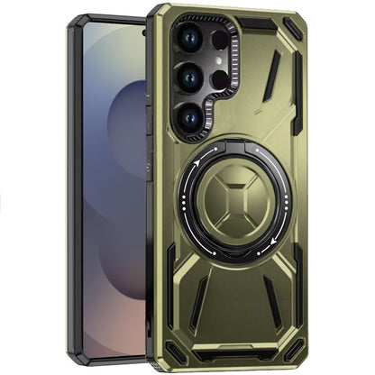 For Samsung Galaxy S26 Ultra Hybrid Magnetic Ring and 360° Rotational Kickstand with MagSafe Compatible, Military Grade Drop Protection Case Cover