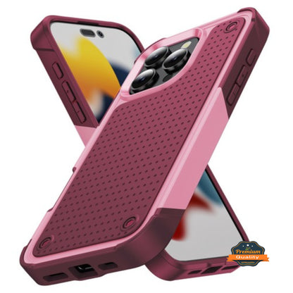For Apple iPhone 16 (6.1") Shockproof Non-Slip Textured Heavy Duty Rugged TPU Drop Military Protection Tough Bumper Case Cover
