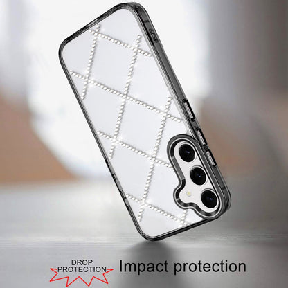 For Samsung Galaxy S25 FE, S25 Fan Edition Gem Glitter Diamond Bling Clear Hybrid TPU Cover, Colorful Shockproof Protective Back, Slim Fit for Women Girls Case Cover