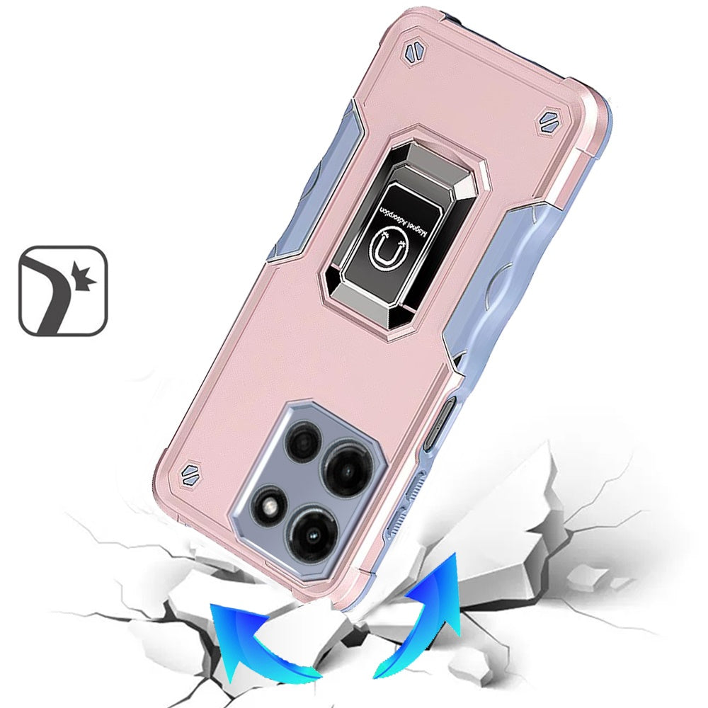 For Motorola Moto G Stylus 5G 2025 Hybrid Stand Magnetic Ring Holder Kickstand Heavy Duty Rugged Drop Silicone & Hard PC Shockproof Case Cover