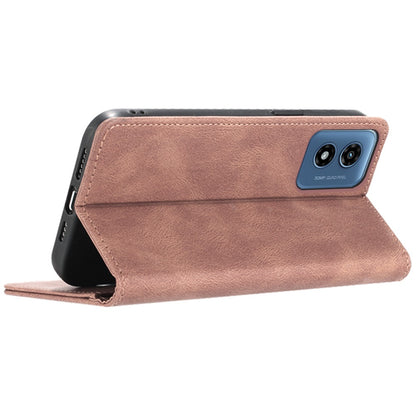 For Apple iPhone 16 (6.1") Premium Wallet PU Vegan Leather ID Credit Card Slot Money Holder with Magnetic Closure Pouch Flip Case Cover Rose Gold