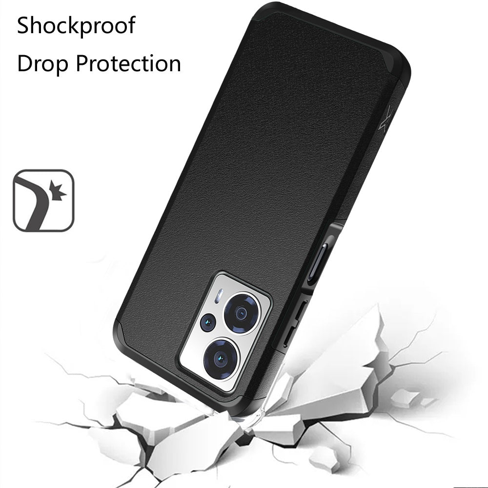For Cricket Outlast 5G (2024) Slim Tough Strong Protection Shock Absorption Hybrid Dual Layer Hard PC + TPU Rubber Silicone Armor Case Cover