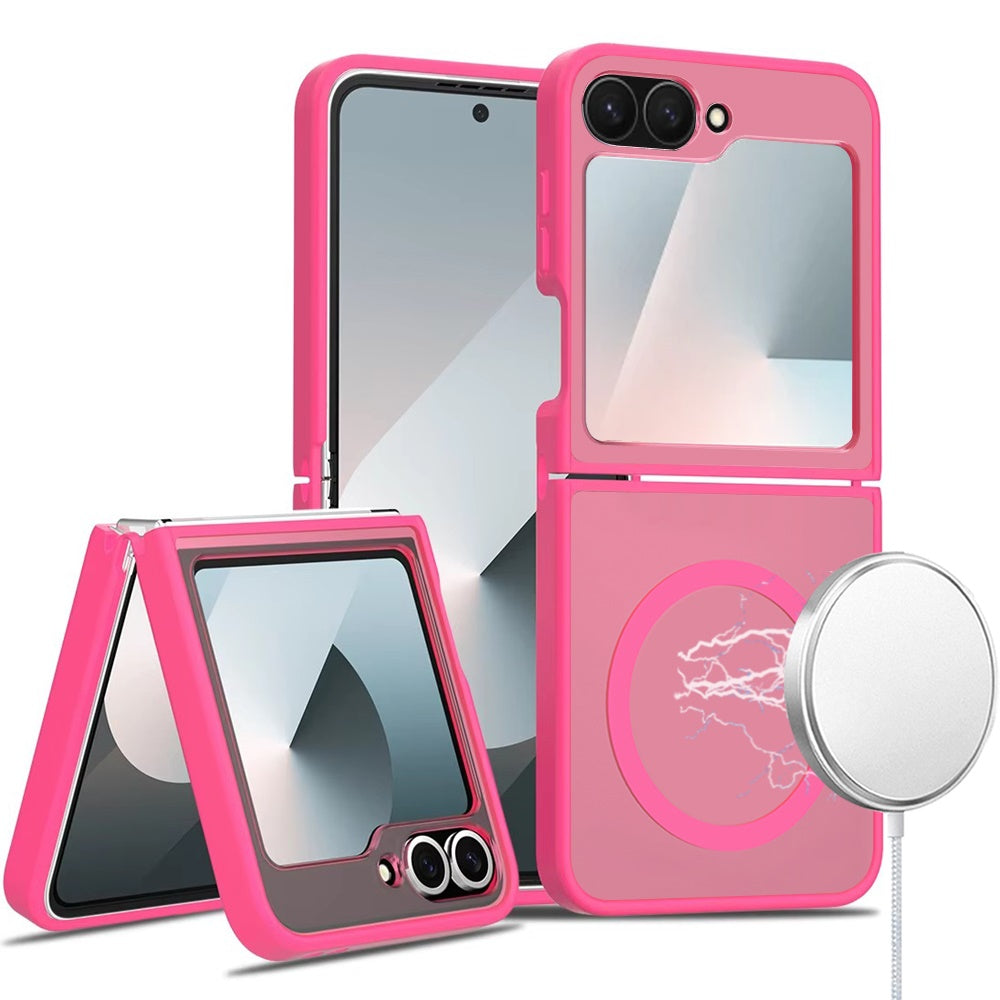 For Samsung Galaxy Z Flip 7 FE / Z Flip 6 MagSafe Compatible Case Hybrid Soft TPU Bumper Hard Translucent Matte Back Slim Shockproof Case Cover