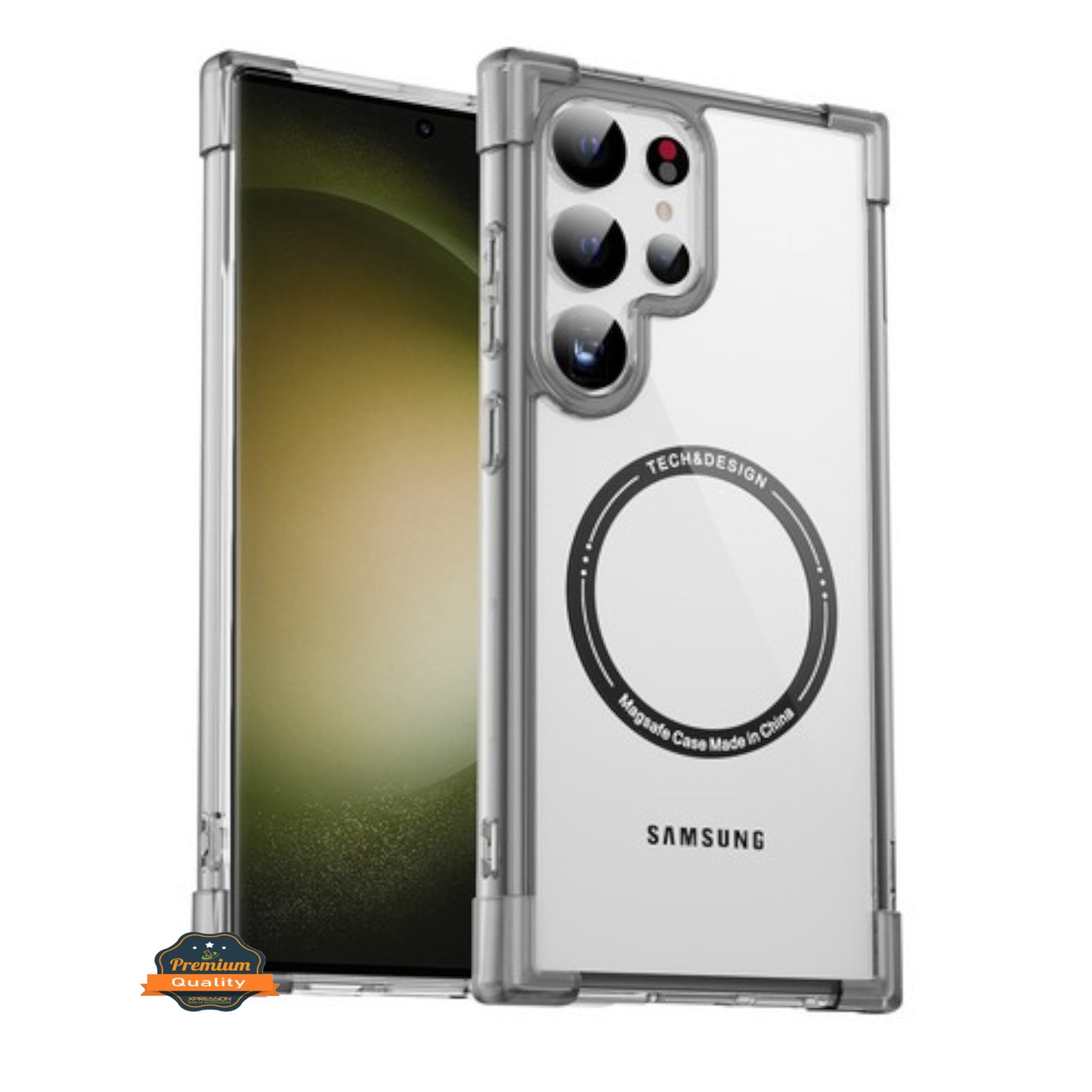 For Samsung Galaxy S25+ S25 Plus /S24+ Slim Fit Hybrid Case Clear Corner Bumper MagSafe Compatible, Hard TPU Rubber Shockproof Case Cover