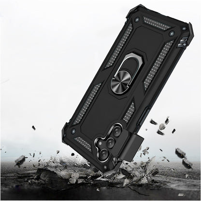 For Samsung Galaxy A16 5G Belt Clip Holster Ring Stand Holder, Military Grade Fit Magnetic Car Mount Shockproof Hybrid Case Cover Black