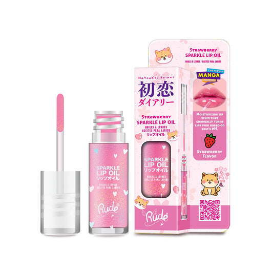 RUDE Manga Sparkle Lip Oil Strawberry