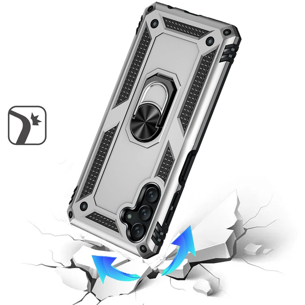 For Samsung Galaxy A36 Hybrid Shockproof Durable 360 Degree Rotatable Ring Stand Holder Kickstand Fit Magnetic Car Mount Case Cover