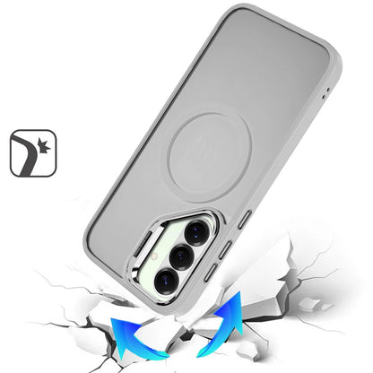 For Samsung Galaxy S26+ / S26 Plus Heavy Duty Metallic Hybrid Tough TPU with Camera Ring Stand, MagSafe Compatible, Rugged Drop Protection Case Cover