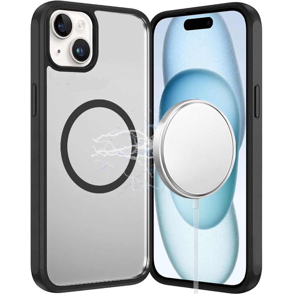 Magnetic Circle HQ Transparent Clear TPU Thick 2.0mm Frame Hybrid Shockproof Protector