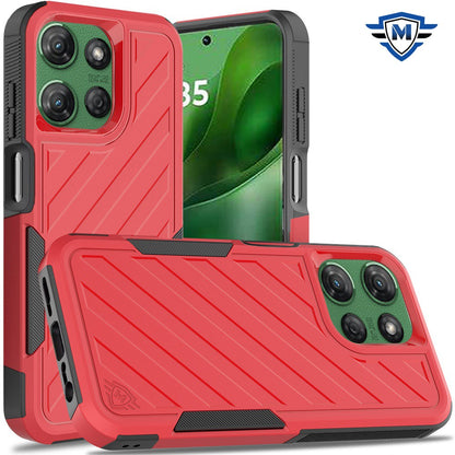 For Motorola Edge 2025 Premium Hybrid Rugged lined Shockproof Textured 2-in-1 Non-Slip Hard PC & TPU Non Slip Tough Case Cover