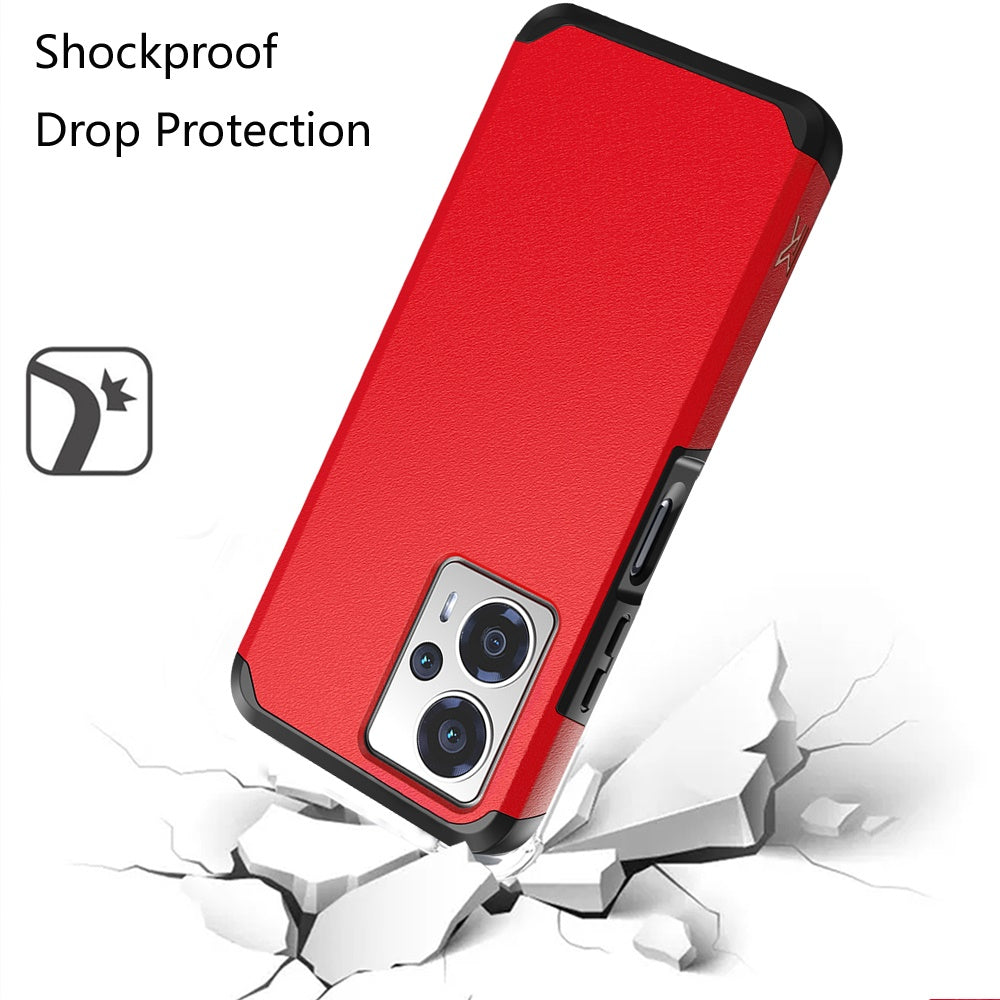 For Cricket Outlast 5G (2024) Slim Tough Strong Protection Shock Absorption Hybrid Dual Layer Hard PC + TPU Rubber Silicone Armor Case Cover