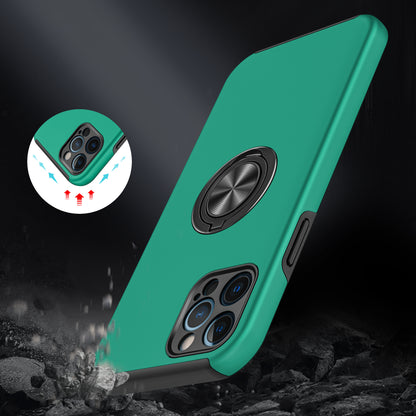 For Samsung Galaxy S25 EDGE Hybrid 360 Degree Rotatable Metal Invisible Ring Stand Holder Slim Fit Magnetic Car Mount Shockproof Case Cover Green