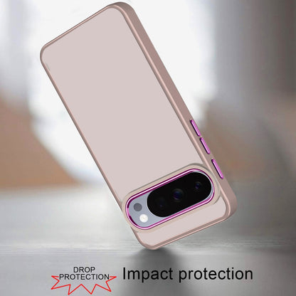 For Google Pixel 10 Pro XL Slim Fit Thin Hybrid,Frosted Matte Polished Acrylic Hard PC with TPU Rubber Frame Case Cover