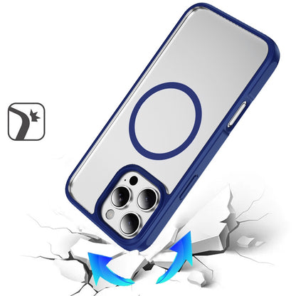 For Apple iPhone 16 Pro Max Magnetic Circle HQ Transparent Clear TPU Thick 2.0mm Frame Hybrid Shockproof Protector Case Cover