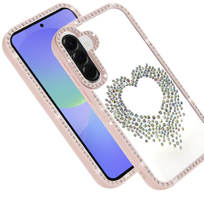 For Samsung Galaxy A37 Angel Hearts Glitter Shimmer Diamond Edge Hybrid Drop Protection Shockproof Design Case Cover