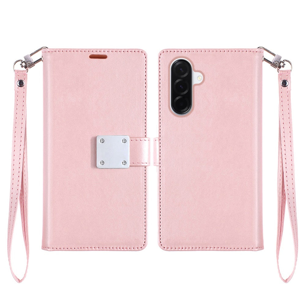 For Samsung Galaxy A37 Wallet Cases PU Leather with Credit Card /ID /Cash Holder Slot Dual Flip Book Pouch, Stand and Strap Case Cover