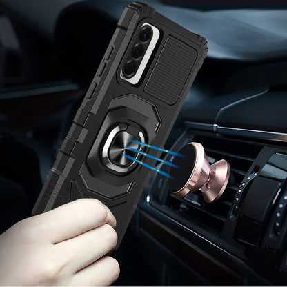 For Samsung Galaxy A57 Hybrid Dual Layer with 360° Rotate Magnetic Ring Stand Holder Kickstand TPU Rugged PC Shockproof Case Cover