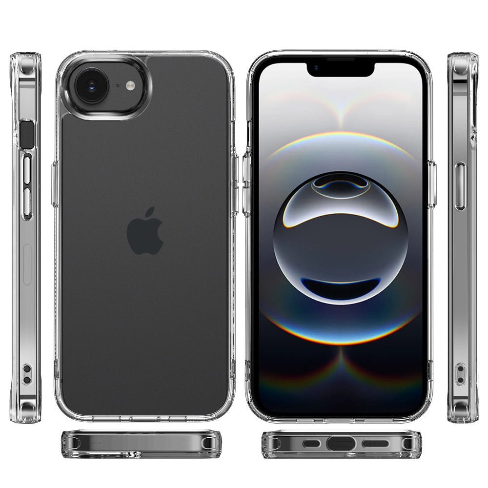For Apple iPhone 17E /16E Shockproof Slim Crystal Clear Transparent Hybrid Cover with Enhanced Drop Protection Case Cover Clear