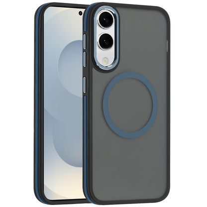 For Samsung Galaxy S25 EDGE Frosted Translucent Back Hybrid Case with Magnetic Circle; MagSafe Compatible, Military Grade Shockproof, Slim Design Case Cover