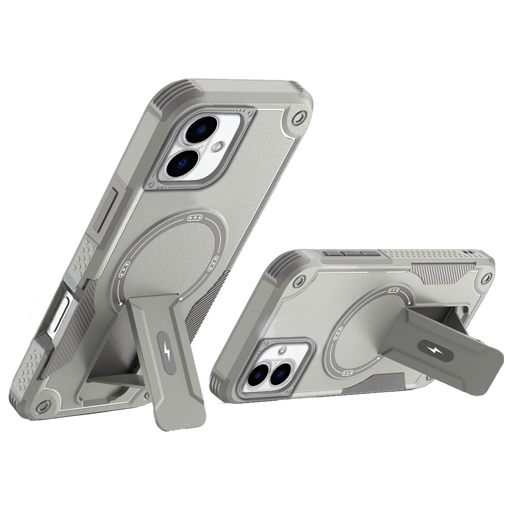 Phone Case for Apple iPhone 16 Plus Magnetic Kickstand Rugged Shockproof Armor Grip Anti Slip Heavy Duty Protective Matte Stand Hybrid Cover