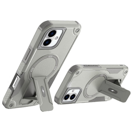 Phone Case for Apple iPhone 16 Plus Magnetic Kickstand Rugged Shockproof Armor Grip Anti Slip Heavy Duty Protective Matte Stand Hybrid Cover