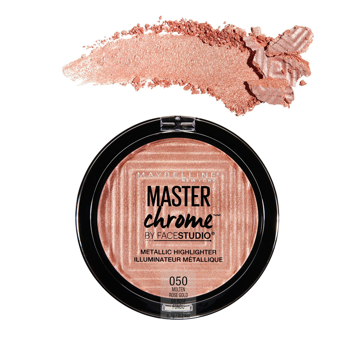 MAYBELLINE FaceStudio Master Chrome Metallic Highlighter Molten Rose Gold 0.24 oz / 6.7 g