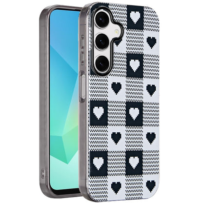 For Samsung Galaxy A16 5G Fashion Layer Design Slim IMD TPU Protective, Shockproof Hybrid Stylish Durable Hard PC Case Cover