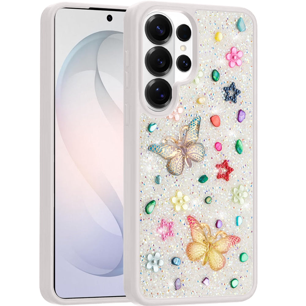 Phone Case for Samsung Galaxy S26 Ultra 3D Butterfly Diamond Bling Glitter Shockproof Stylish Protective Luxury Hybrid Sparkly Durable Grip Design Cover
