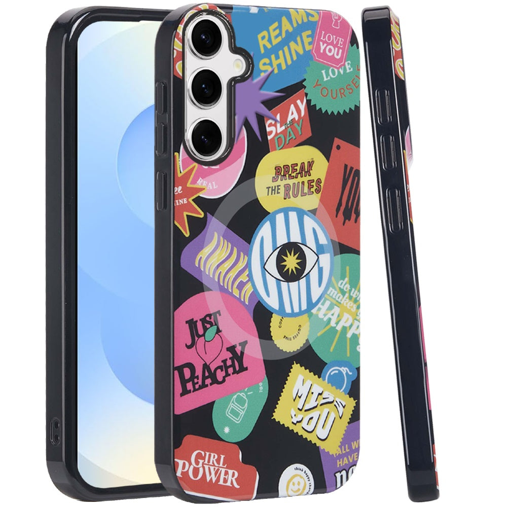 For Samsung Galaxy S25 /S24 Durable Fashion IMD Printed Design TPU Slim Shockproof Protective Case with Stylish Pattern Case Cover