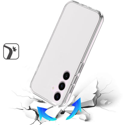 For Samsung Galaxy A36 Transparent Shock Absorption PC + TPU Rubber Gel Thick 3mm Hybrid Silicone Slim Fit Back Case Cover Clear