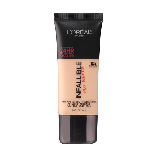L'OREAL Infallible Pro-Matte Foundation Natural Beige 1.0 fl. oz. / 30 mL