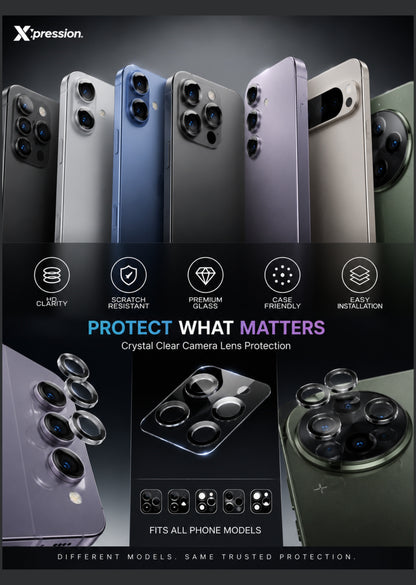 Camera Lens Protector for iPhone 15 Pro (6.1") Camera Clear Tempered Glass 2.5D Scratch Resistant HD Transparent Anti Fingerprint Protective Lens Guard Cover Clear