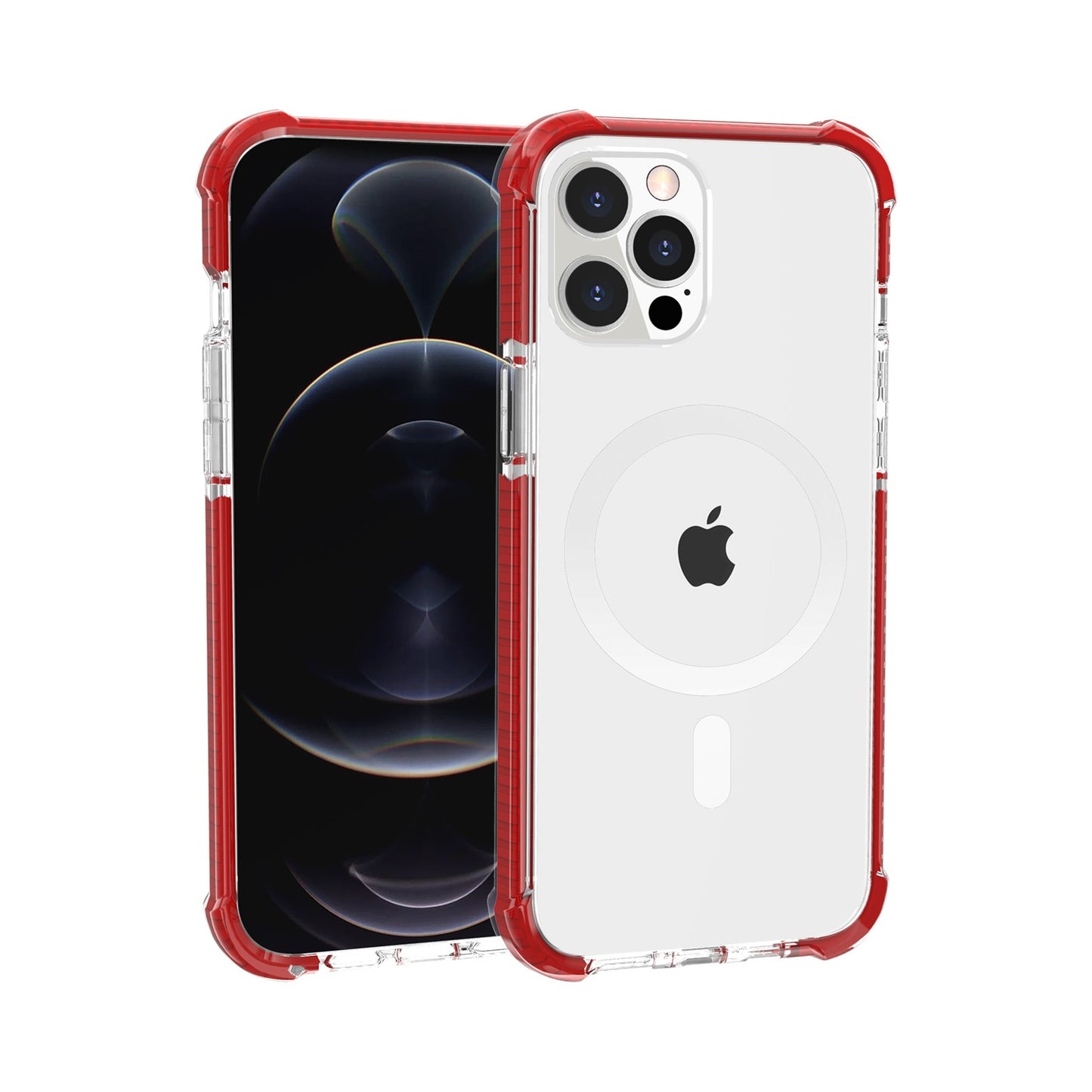 For Apple iPhone 11 Pro Max Magnetic Acrylic Case Transparent Back, Rugged Colorful Frame, Shockproof Hybrid, MagSafe Compatible Case Cover