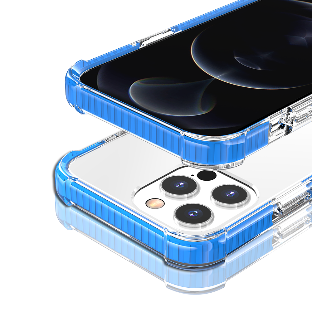 For Apple iPhone SE 3 (2022) SE/8/7 Hybrid Transparent Acrylic Rubber Gummy Hard PC Silicone TPU Color Bumper Frame Shockproof Case Cover