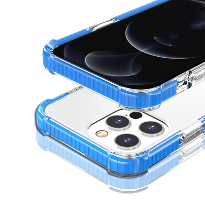 For Apple iPhone SE 3 (2022) SE/8/7 Hybrid Transparent Acrylic Rubber Gummy Hard PC Silicone TPU Color Bumper Frame Shockproof Case Cover