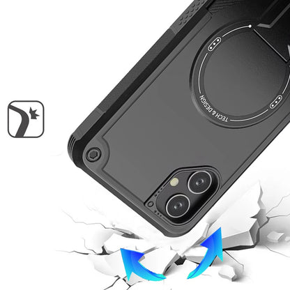 For Samsung Galaxy A07 Magnetic Invisible Kickstand Holder with Magsafe, Slim Fit Shockproof Hybrid Military Grade Heavy Duty Case Cover