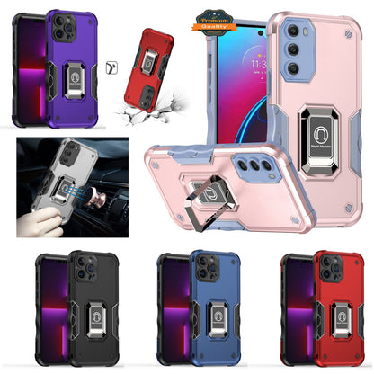 For Samsung Galaxy S21+ / S21 Plus Hybrid Stand Magnetic Ring Holder Kickstand Heavy Duty Rugged Drop Silicone & Hard PC Shockproof Case Cover