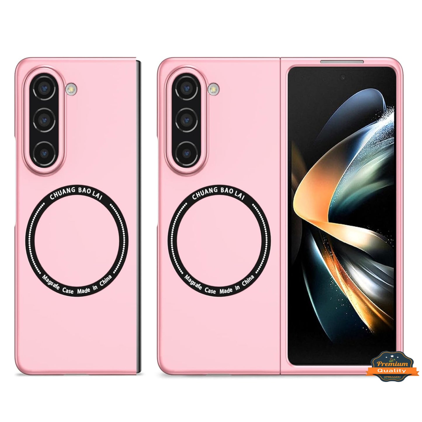 For Samsung Galaxy Z Fold 7 Matte Magnetic Case Supports Fast Wireless Charging, Slim Hybrid TPU Rubber Shockproof Case Cover
