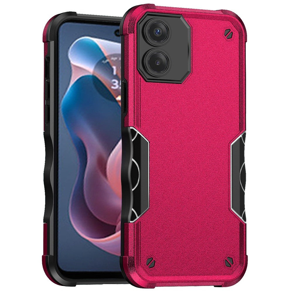 For Apple iPhone 17E /16E Slim Fit Hybrid Lightweight Shockproof 2-in-1 Hybrid Hard PC Bumper Frame Armor Protection Case Cover Hot Pink
