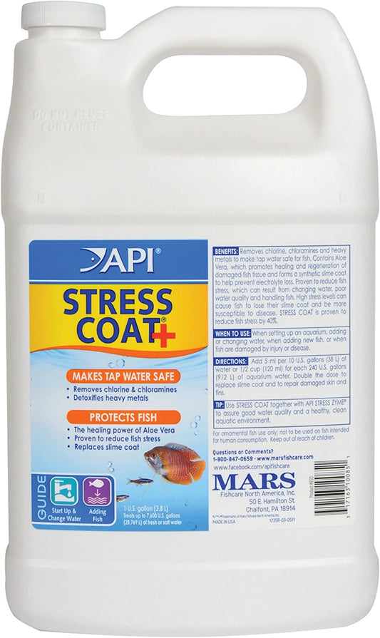 API Stress Coat + Fish and Tap Water Conditioner [Aquarium Supplies] 2 gallon (2 x 1 gal)