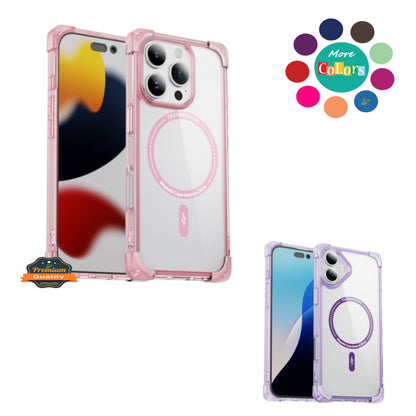 For Samsung Galaxy S25+ S25 Plus /S24+ Slim Fit Hybrid Case Clear Corner Bumper MagSafe Compatible, Hard TPU Rubber Shockproof Case Cover