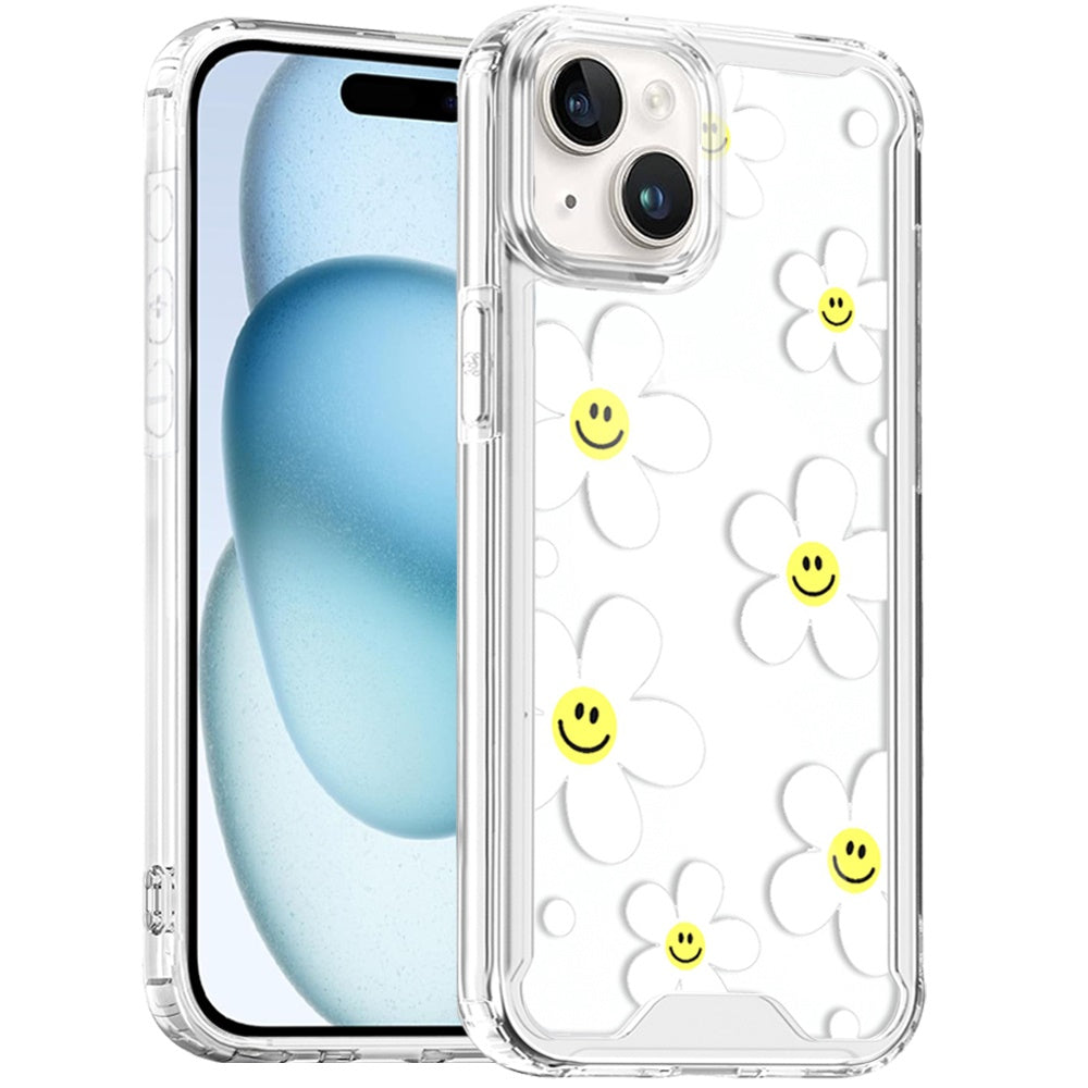 For iPhone 15 (6.1") Beautiful TPU Design, Slim Shockproof Soft Cover for Women and Girls, Stylish Protective Case Cover