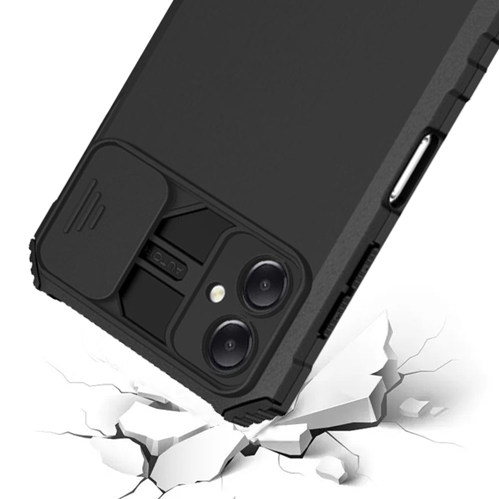 For Samsung Galaxy A16 5G Hybrid Hard PC & TPU Rubber Shockproof with Easy Viewing Kickstand & Covered Camera Protection Case Cover