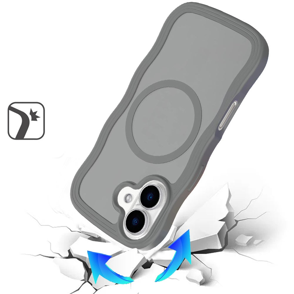 For Apple iPhone 17 (6.3") Grip Hand Magnetic Hybrid Case Shockproof Protection Matte Skin Rubber TPU + PC Case Cover