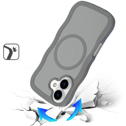 For Apple iPhone 17 (6.3") Grip Hand Magnetic Hybrid Case Shockproof Protection Matte Skin Rubber TPU + PC Case Cover