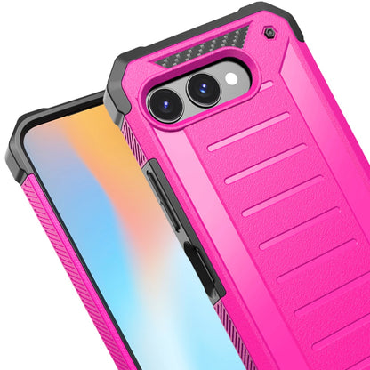 For T-Mobile Revvl 8 Tough Lined Design Hybrid Shockproof Protective Rugged TPU Hard PC with Durable Grip Case Cover