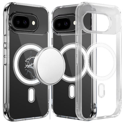 For Google Pixel 10a Clear Magnetic Case with Built-in Magnets Compatible with MagSafe Slim Soft TPU Bumper Case Cover Clear