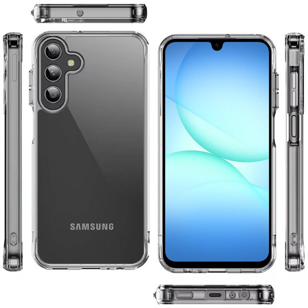 For Samsung Galaxy A17 5G Shockproof Slim Crystal Clear Transparent Hybrid Cover with Enhanced Drop Protection Case Cover Transparent