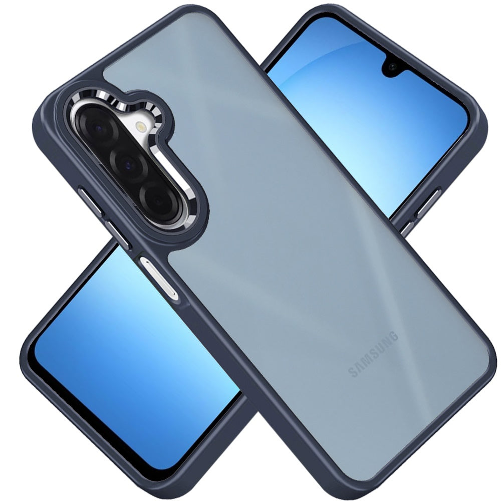 For Samsung Galaxy A17 5G Slim Fit Thin Hybrid,Frosted Matte Polished Acrylic Hard PC with TPU Rubber Frame Case Cover