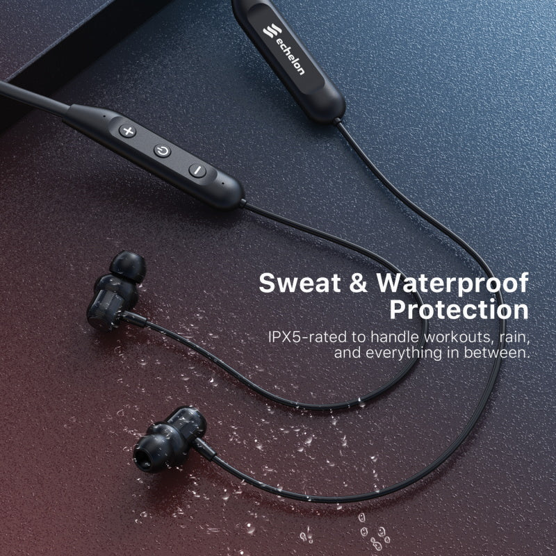 echelon FitFlex Neckband Bluetooth Earbuds - Black, Bluetooth